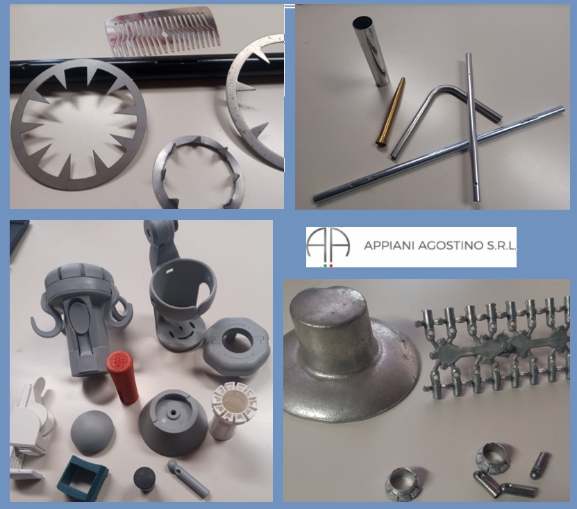 questi sono alcuni esempi di componenti che possiamo realizzare con metallo e plastica